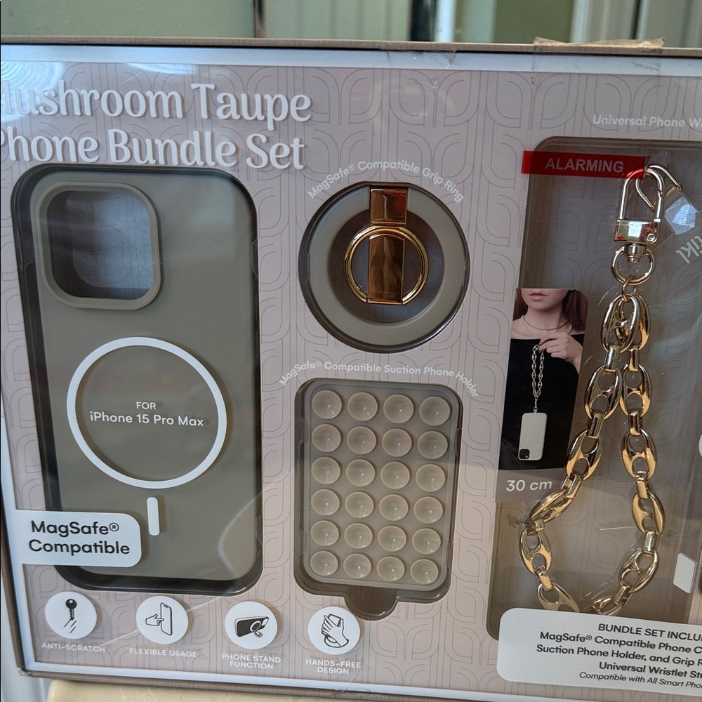 Universal MagSafe-Compatible Phone Bundle Set – Taupe